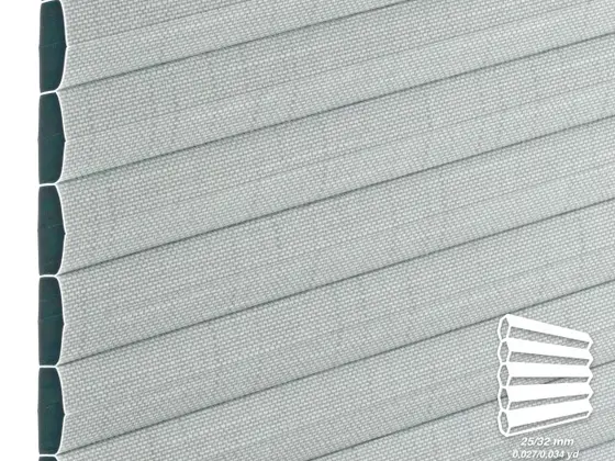 TOP Mogri Blackout honeycomb shade fabric swatch in Light Gray (83610-25/32)