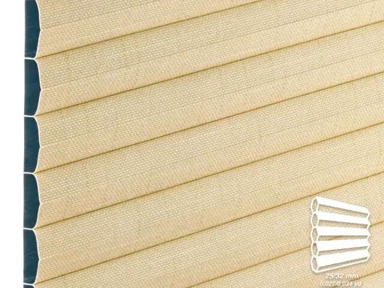 TOP Mogri Blackout honeycomb shade fabric swatch in Sand (83611-25/32)