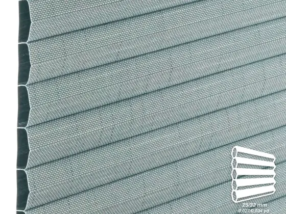 TOP Mogri Blackout honeycomb shade fabric swatch in Steel (83615-25/32)