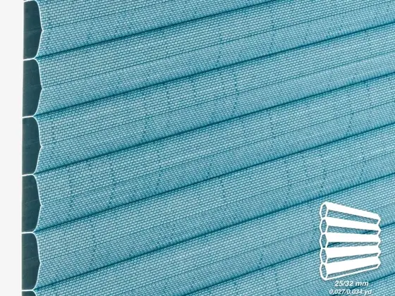 TOP Mogri Blackout honeycomb shade fabric swatch in Blue (83616-25/32)