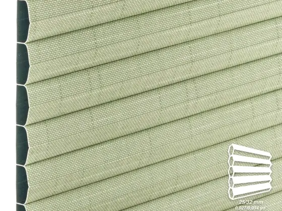 TOP Mogri Blackout honeycomb shade fabric swatch in Tea (83617-25/32)