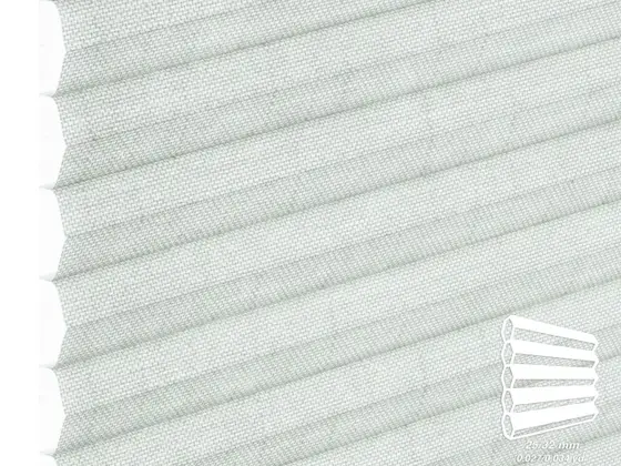 TOP Mogri Translucent honeycomb shade fabric swatch in Light Gray (83510-25/32)