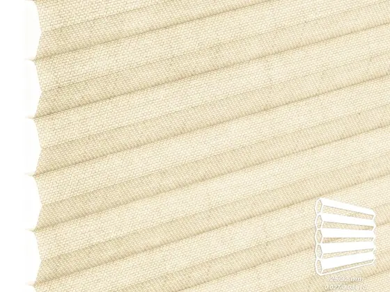 TOP Mogri Translucent honeycomb shade fabric swatch in Sand (83511-25/32)