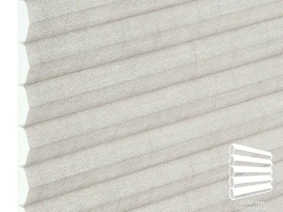 TOP Mogri Translucent honeycomb shade fabric swatch in Taupe (83512-25/32)