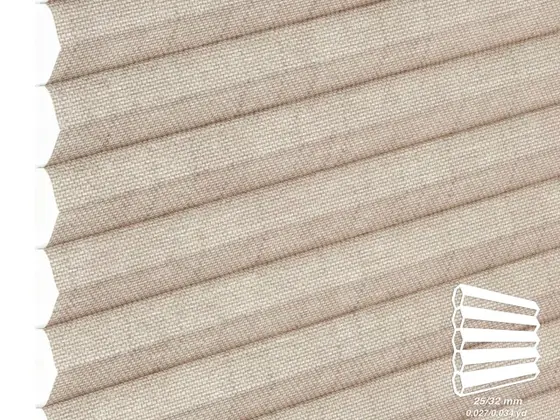 TOP Mogri Translucent honeycomb shade fabric swatch in Brown (83513-25/32)