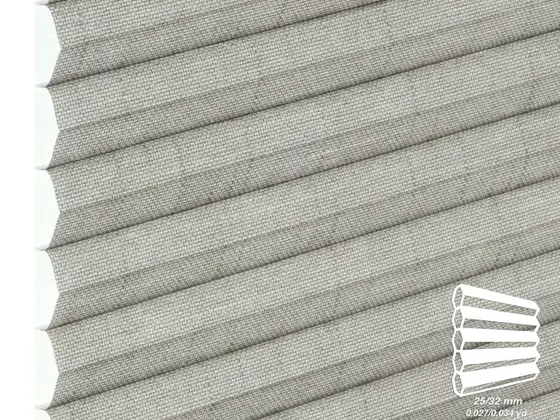 TOP Mogri Translucent honeycomb shade fabric swatch in Dark Gray (83514-25/32)
