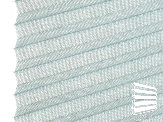 TOP Mogri Translucent honeycomb shade fabric swatch in Steel (83515-25/32)