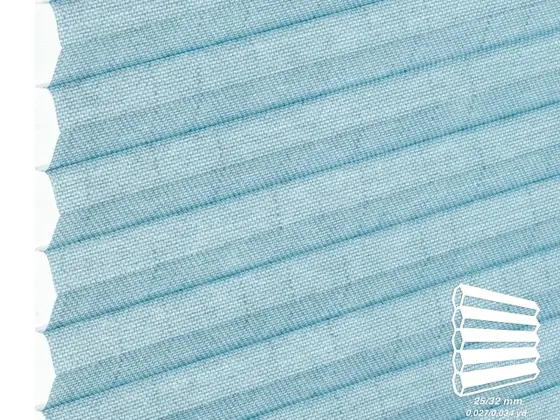 TOP Mogri Translucent honeycomb shade fabric swatch in Blue (83516-25/32)