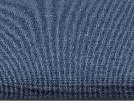 TOP Orient Blackout (white backing) roller shade fabric swatch in Dark Blue (134522)