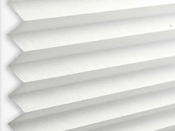 TOP Orient Pleated pleated shade fabric swatch in Ice White (55005-P-20)