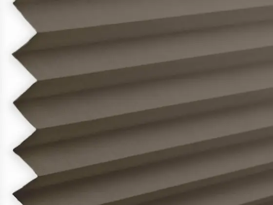 TOP Orient Pleated pleated shade fabric swatch in Brown (55007-P-20)