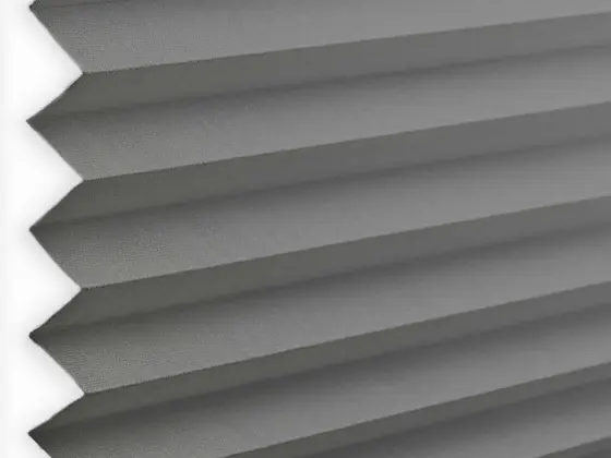 TOP Orient Pleated pleated shade fabric swatch in Neutral Gray (55011-P-20)