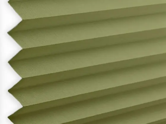 TOP Orient Pleated pleated shade fabric swatch in Dark Green (55020-P-20)