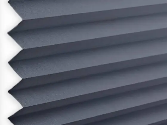 TOP Orient Pleated pleated shade fabric swatch in Dark Blue (55021-P-20)