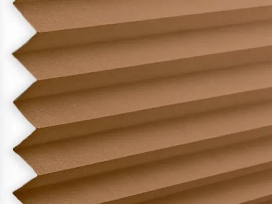 TOP Orient Pleated pleated shade fabric swatch in Terracotta (55023-P-20)