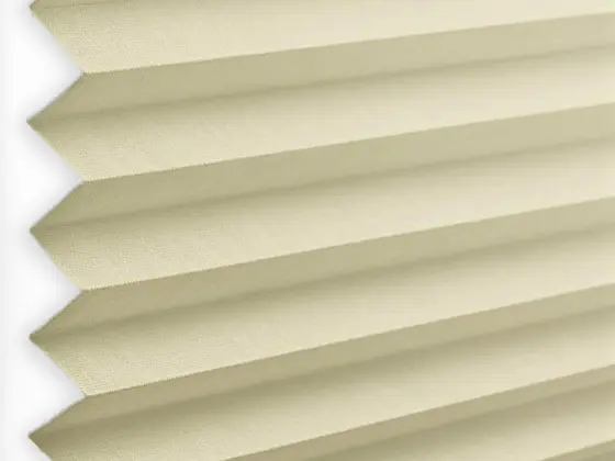 TOP Orient Pleated pleated shade fabric swatch in Egyptean Cream (55027-P-20)