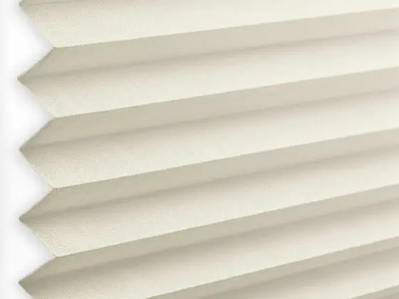 TOP Orient Pleated pleated shade fabric swatch in Antique White (55028-P-20)