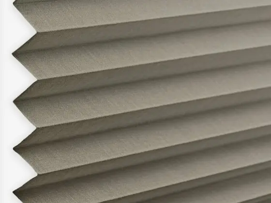 TOP Orient Pleated pleated shade fabric swatch in Pure Taupe (55032-P-20)