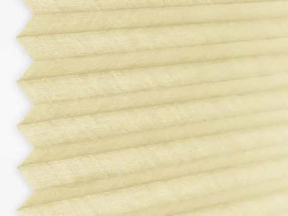 TOP Orient Transparent Pleated pleated shade fabric swatch in Beige (57001-P-20)