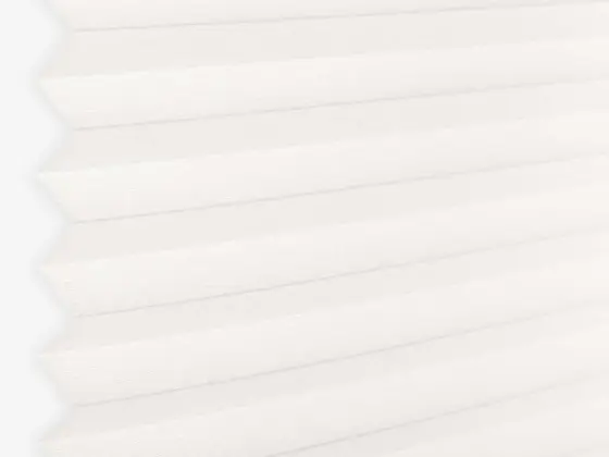 TOP Orient Transparent Pleated pleated shade fabric swatch in Ice White (57005-P-20)