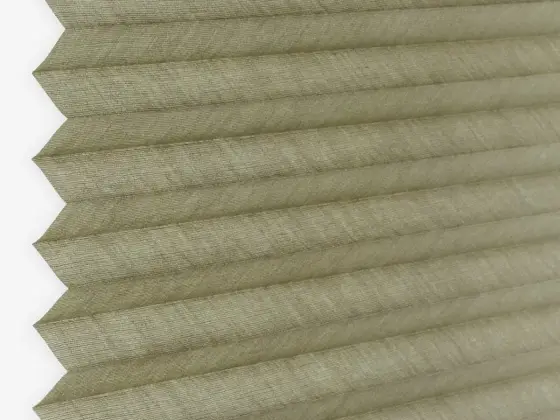TOP Orient Transparent Pleated pleated shade fabric swatch in Wild Dove (57013-P-20)