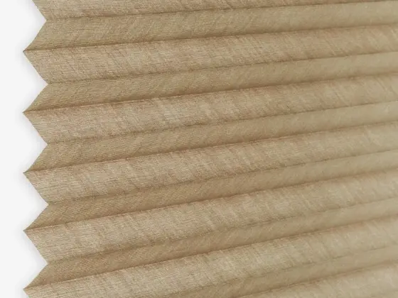 TOP Orient Transparent Pleated pleated shade fabric swatch in Thrush (57033-P-20)