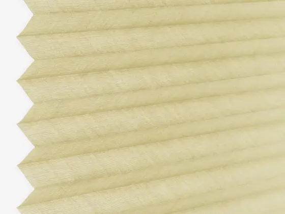 TOP Orient Transparent Pleated pleated shade fabric swatch in Silver Fern (57034-P-20)