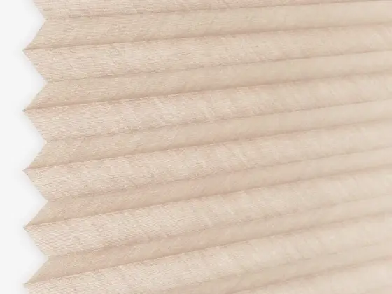 TOP Orient Transparent Pleated pleated shade fabric swatch in Sand Dollar (57037-P-20)