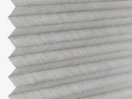 TOP Orient Transparent Pleated pleated shade fabric swatch in Drizzle (57038-P-20)