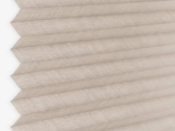 TOP Orient Transparent Pleated pleated shade fabric swatch in Beach (57039-P-20)