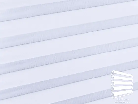 TOP Primitivo Blackout honeycomb shade fabric swatch in White (82610-25/32)