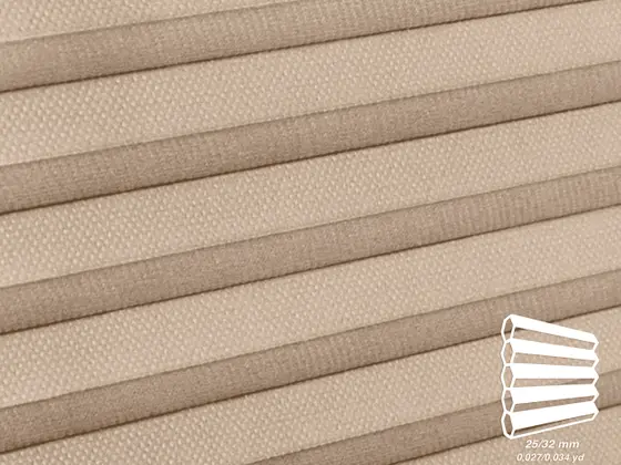 TOP Primitivo Blackout honeycomb shade fabric swatch in Dune (82614-25)