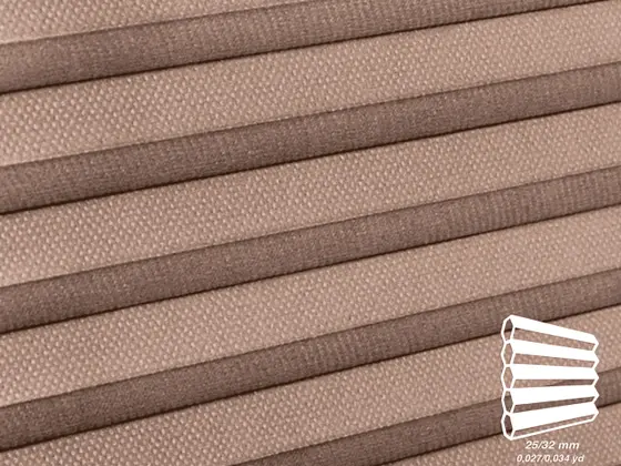 TOP Primitivo Blackout honeycomb shade fabric swatch in Brown (82615-25)