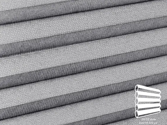 TOP Primitivo Blackout honeycomb shade fabric swatch in Steel Blue (82620-25)