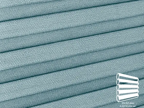 TOP Primitivo Blackout honeycomb shade fabric swatch in Faded Denim (82621-25)