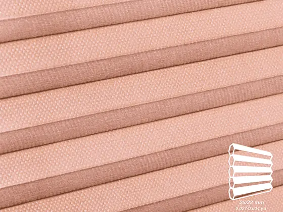 TOP Primitivo Blackout honeycomb shade fabric swatch in Misty Rose (82623-25)