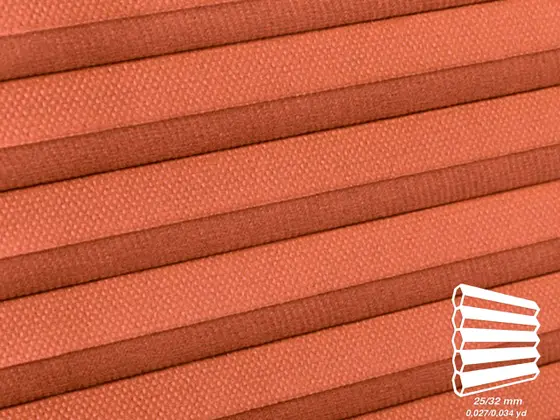 TOP Primitivo Blackout honeycomb shade fabric swatch in Sunset (82625-25)
