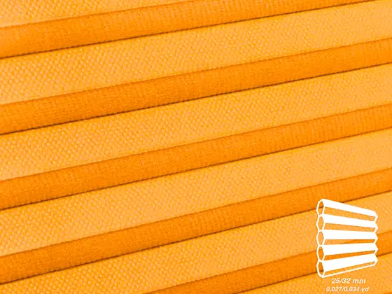 TOP Primitivo Blackout honeycomb shade fabric swatch in Golden Yellow (82626-25)