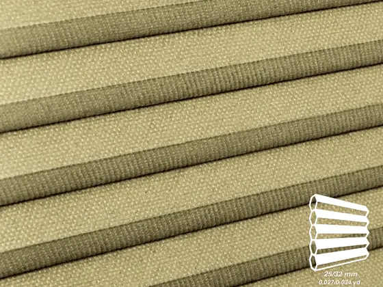 TOP Primitivo Blackout honeycomb shade fabric swatch in Twill (82628-25)