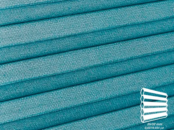 TOP Primitivo Blackout honeycomb shade fabric swatch in Adriatic Blue (82630-25)