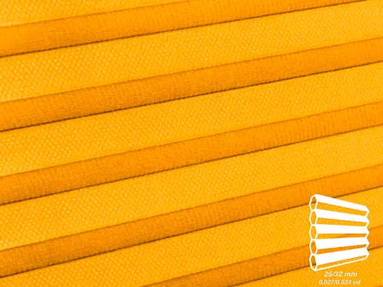 TOP Primitivo Blackout honeycomb shade fabric swatch in Yellow (82632-25)