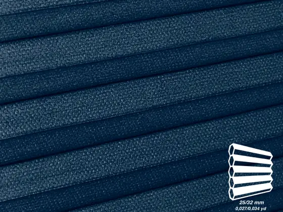 TOP Primitivo Blackout honeycomb shade fabric swatch in Navy (82633-25)