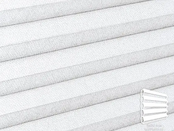 TOP Primitivo Translucent honeycomb shade fabric swatch in White (82510)