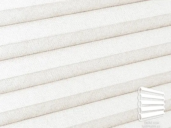 TOP Primitivo Translucent honeycomb shade fabric swatch in Ivory (82511)