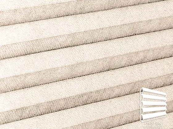 TOP Primitivo Translucent honeycomb shade fabric swatch in Cream (82512)