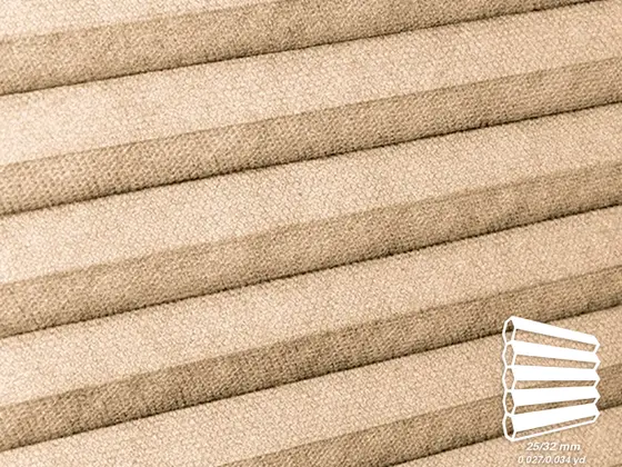 TOP Primitivo Translucent honeycomb shade fabric swatch in Dune (82514)