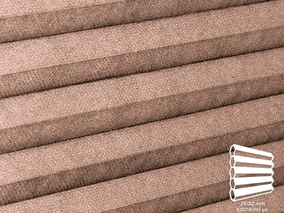 TOP Primitivo Translucent honeycomb shade fabric swatch in Brown (82515)