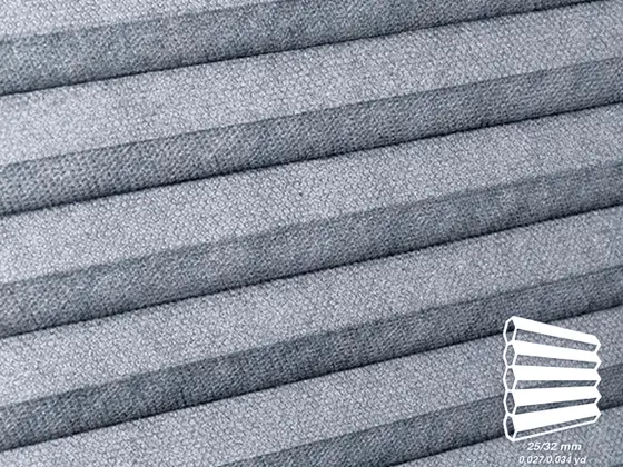TOP Primitivo Translucent honeycomb shade fabric swatch in Steel Blue (82520)