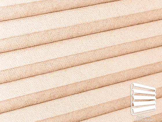 TOP Primitivo Translucent honeycomb shade fabric swatch in Crystal (82522)