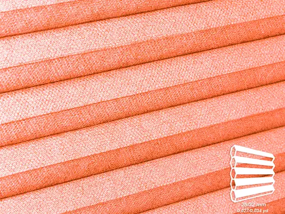 TOP Primitivo Translucent honeycomb shade fabric swatch in Sunset (82525)